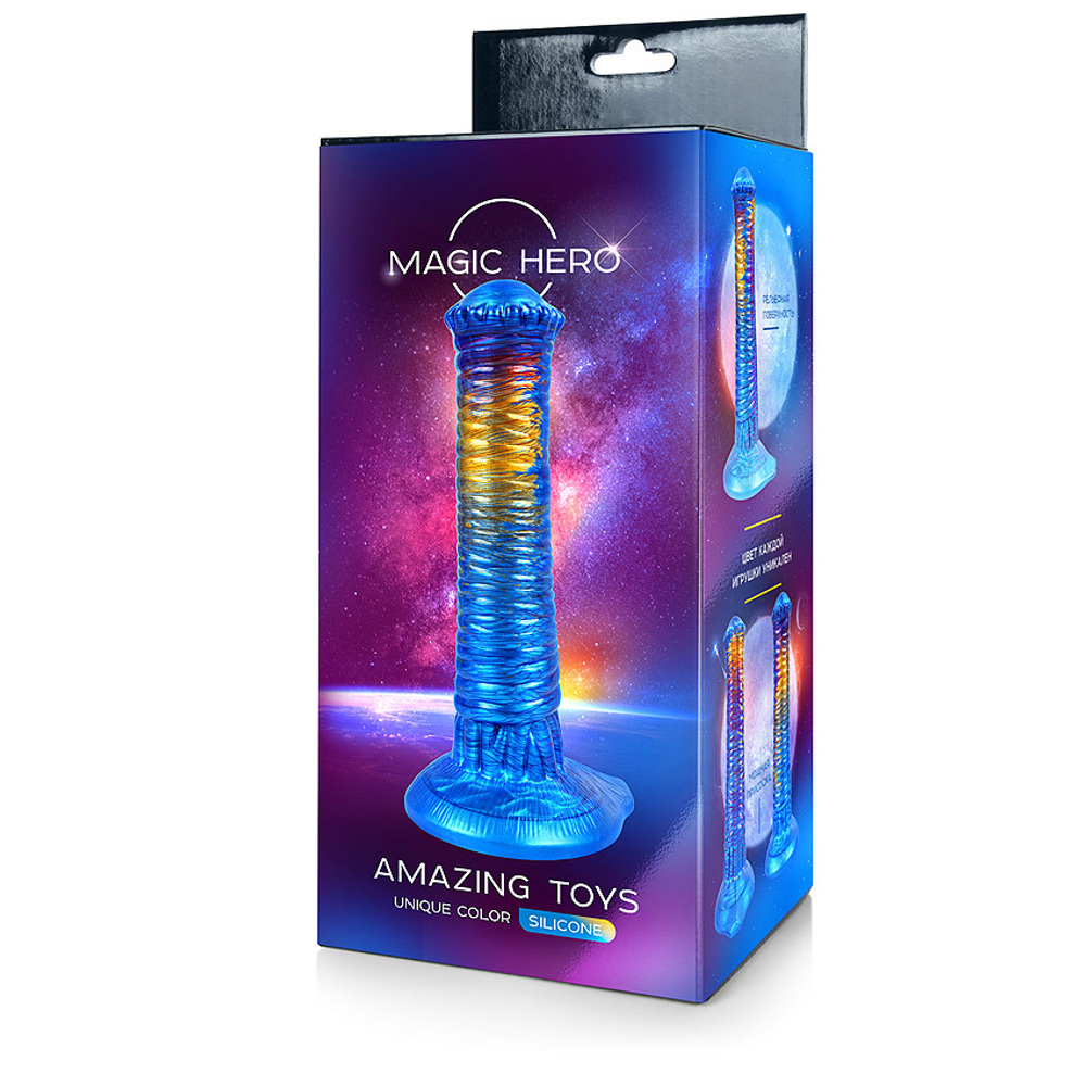 Фаллоимитатор с присоской Magic Hero разноцветный 24.5 см