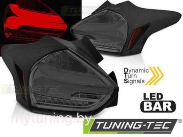 Задние фонари для Ford Focus III Hatchback (15-18) LED динамические темные