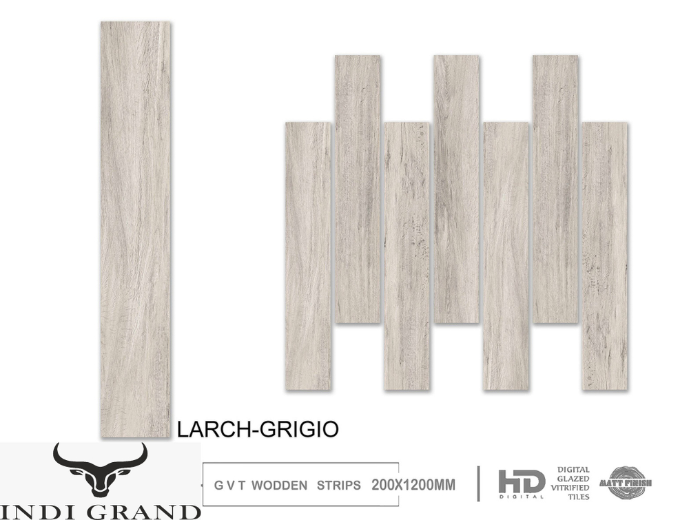 Керамогранит Carving 20x120cm GVT Matt Finish Larch -Grigio