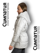 Универсальная удлиненная куртка в изысканном светло-сером цвете