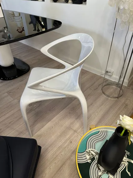 Стул Ava белый глянцевый