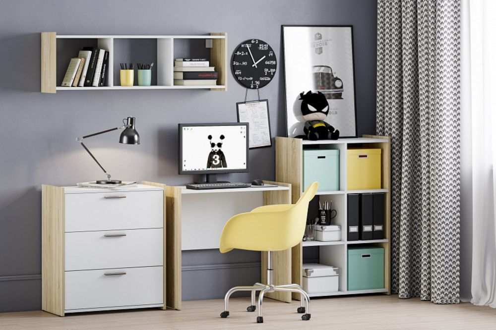 Комод Симпл НМ 013.19 дуб сонома/белый