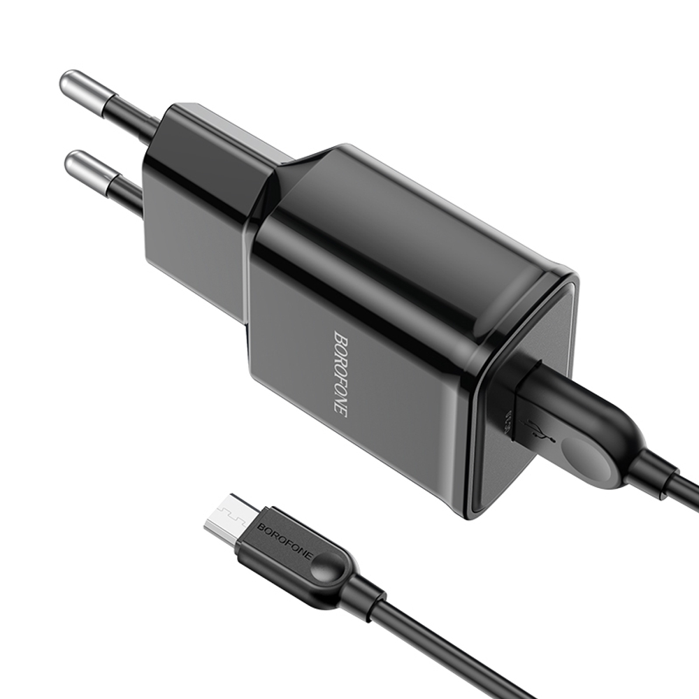 Сетевое зарядное устройство с Quick Charge 3.0 для Micro USB 3,0A, кабель, Borofone