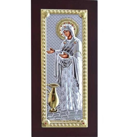 Геронтисса. Богородица с кувшином. Икона в серебряном окладе.