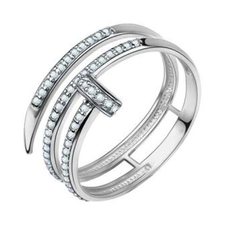 Кольцо из серебра с фианитами