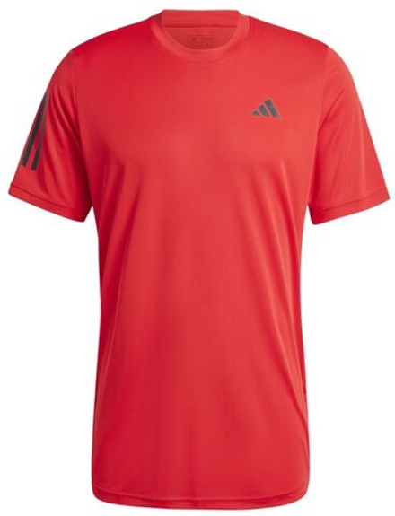 Теннисная футболка Adidas Club 3-Stripes Tennis - Red