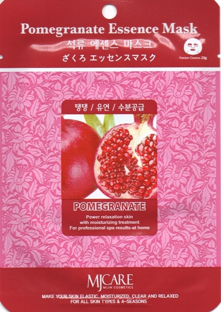 Тканевая маска для лица гранат MIJIN Essence Mask Pomegranate