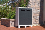 Уличный шкаф TOOMAX 2х дверный глубокий SANTORINI XL (2 полки)