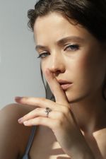 Кольцо Crystal Drop с празиолитом