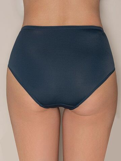 Трусы-слипы с завышенной линией талии Allure (Размер: 44) (Цвет: синий с бежевым)