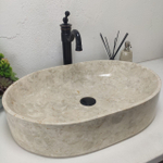 Раковина из мрамора Oval Cream Big OM-61548 60*40*13