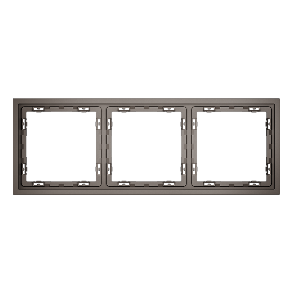 Рамка пластиковая VOLTUM S70 на 3 пост, (капучино)