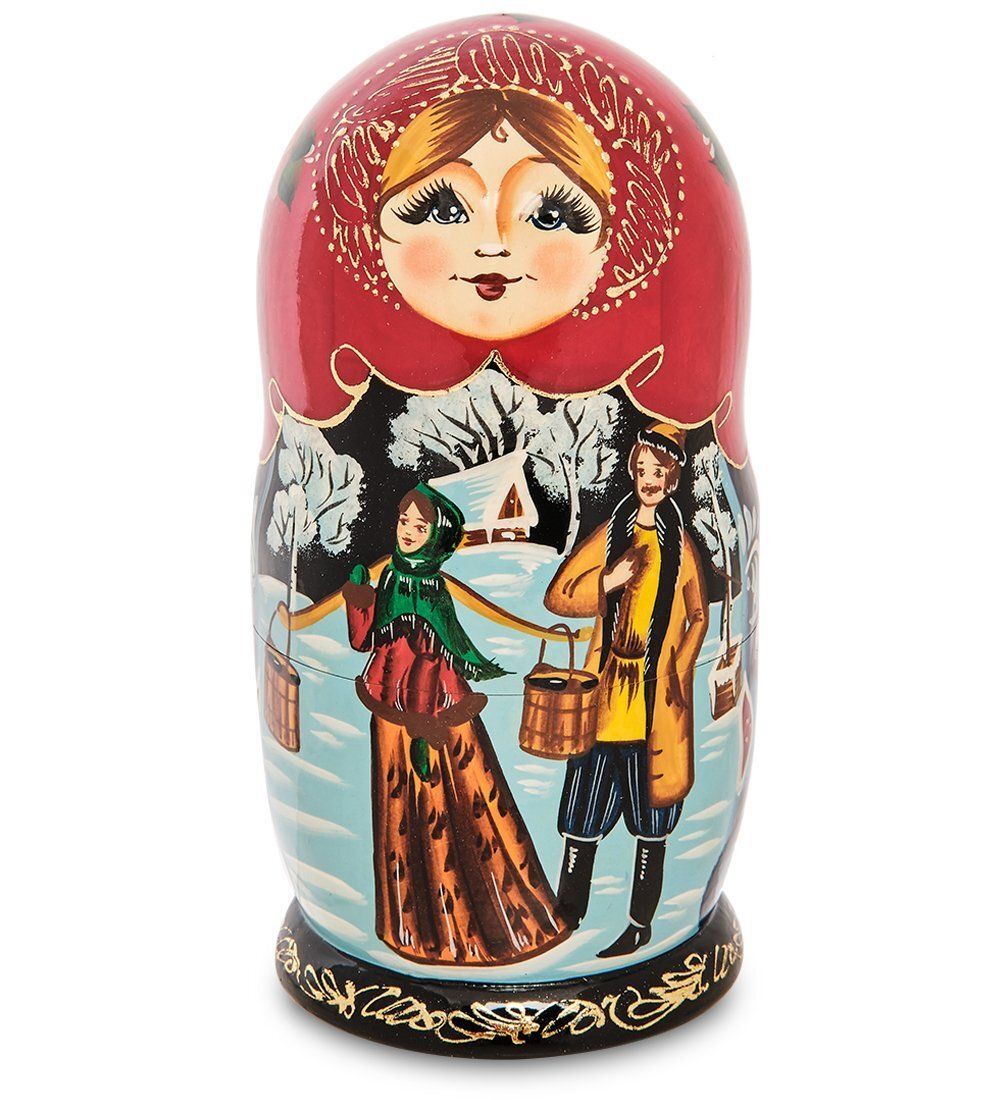 Народные промыслы МР-25/ 24 Матрешка 7м «По воду-зимой»