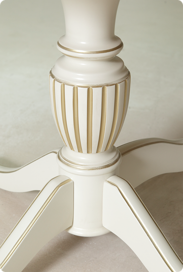 Стол Юкка (дуб/тон 1 с золотой патиной/ножка Люкс-1) 1050х1700(2150/2600/3050)