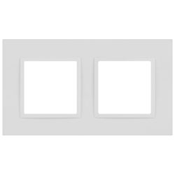 Рамка для розеток и выключателей ЭРА Elegance 14-5012-01М Classic, на 2 поста, белый матовый