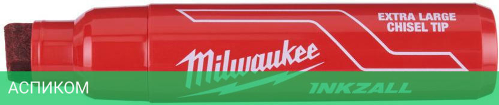 Маркер строительный Milwaukee Inkzall XL цена за 1шт красный (4932471560)