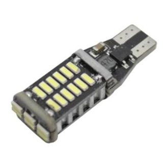 Светодиод 12-24V T15 (w16w) 30SMD 4014 WHITE CANBUS # T15-4014-30