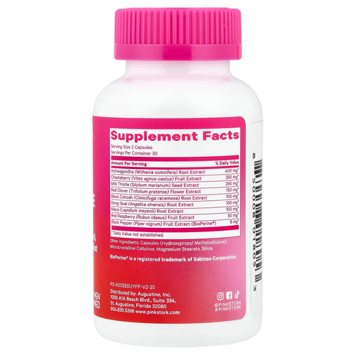 Pink Stork, добавка для поддержки в период менопаузы, 60 капсул