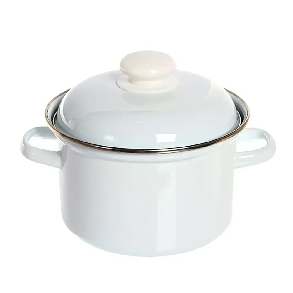 Кастрюля эмалированная 2л цилиндрическая без рисунка С-1610АП2