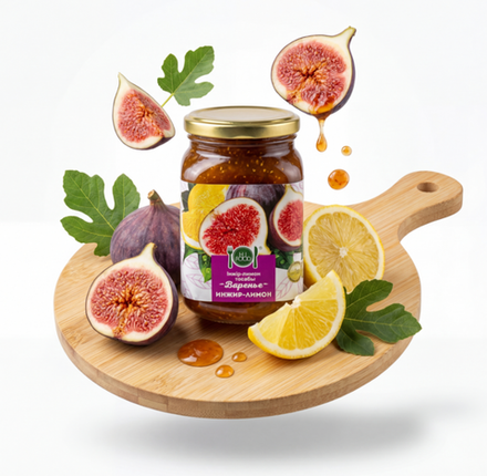 Десертное варенье Инжир-лимон 900 гр, Казахстан