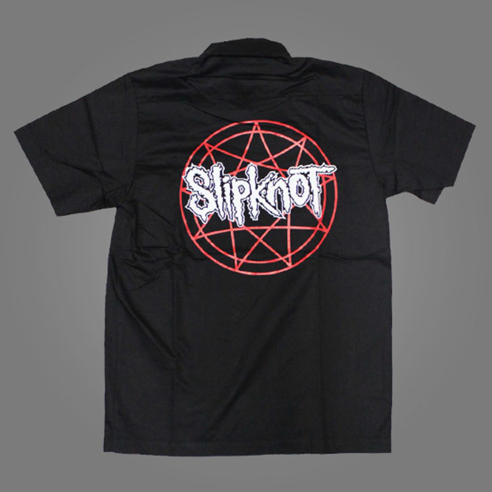 Рубашка Slipknot лого на пуговицах