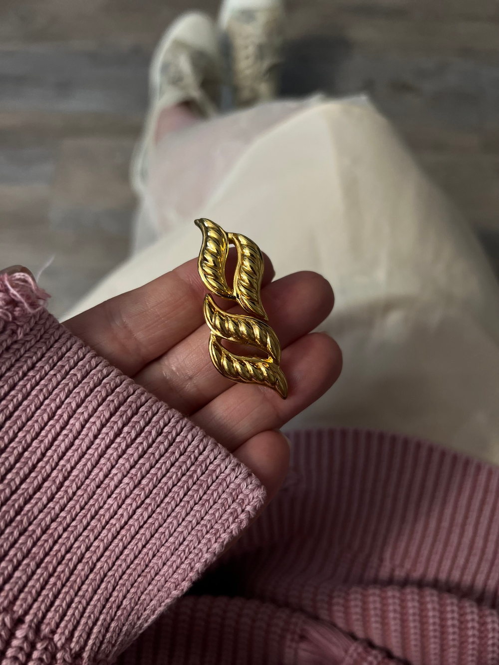 Клипсы Anne Klein золотой тон