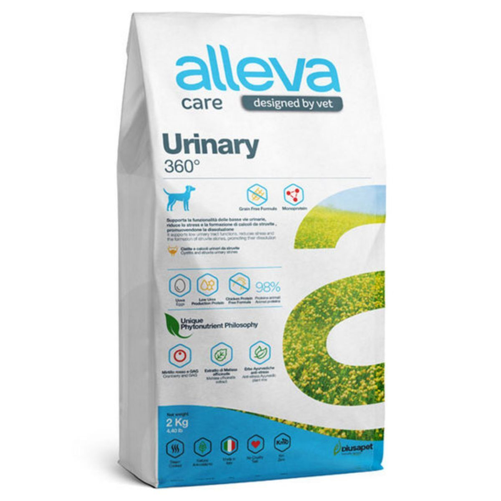 Корм для собак Аллева Кэр Уринари 360 ALLEVA CARE ADULT DOG URINARY 360 для поддержания здоровья нижних мочевыводящих путей,12кг
