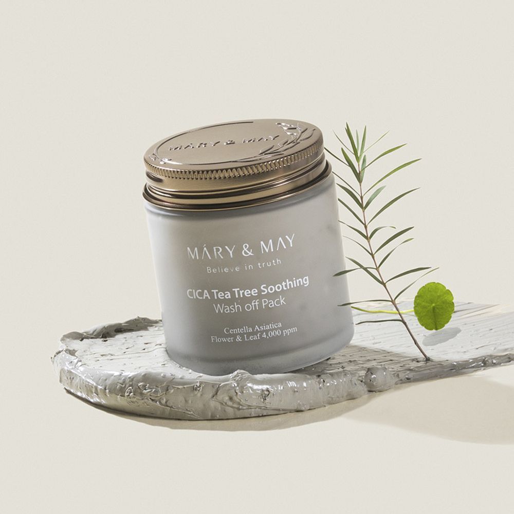 Mary&amp;May Маска глиняная с экстрактом центеллы и чайным деревом - Cica TeaTree. 125g
