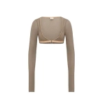 Болеро вторая кожа М, Серо-Бежевое