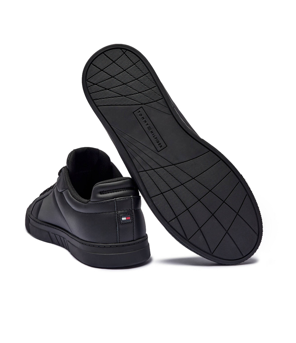 Кожаные кроссовки icon court Tommy Hilfiger - черный(FM0FM05163)