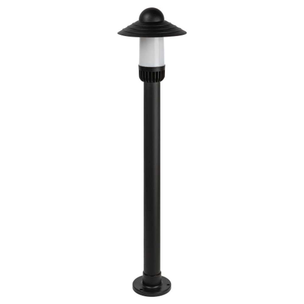 Садово-парковый светильник ЭРА НТУ 01-60-010 Поллар напольный черный IP54 Е27 max60Вт h1060мм | Садово-парковые светильники
