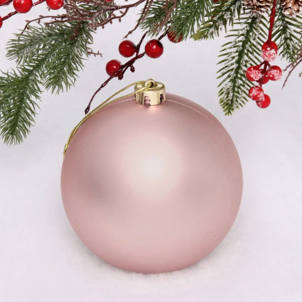 Новогодний шар 15 см «Матовый», шампань