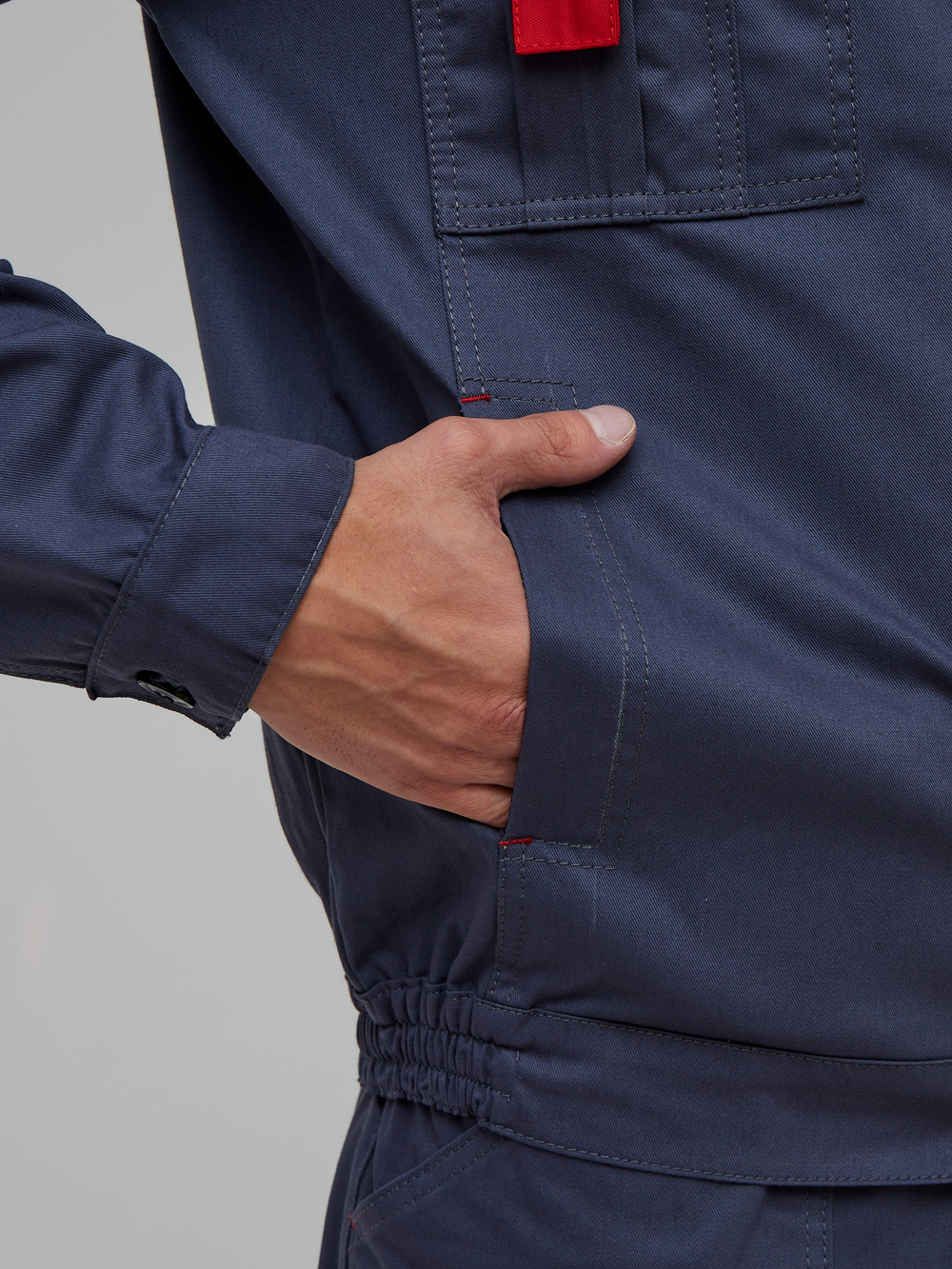 Костюм Флофт-1 СОП У. (тк.Саржа,250) брюки, т.серый/св.серый