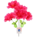 Цветы искусственные 30см «Цветочная фантазия» 5 цветков красные