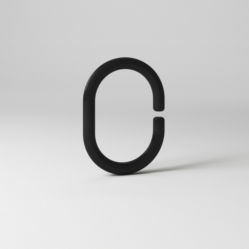 Комплект колец черный RID013P IDDIS (в упак 12шт)