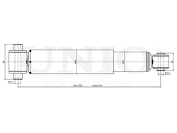 Амортизатор газовый задней подвески UNIO SAB-10775