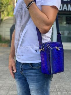 Мужская сумка из кожи питона BG-401