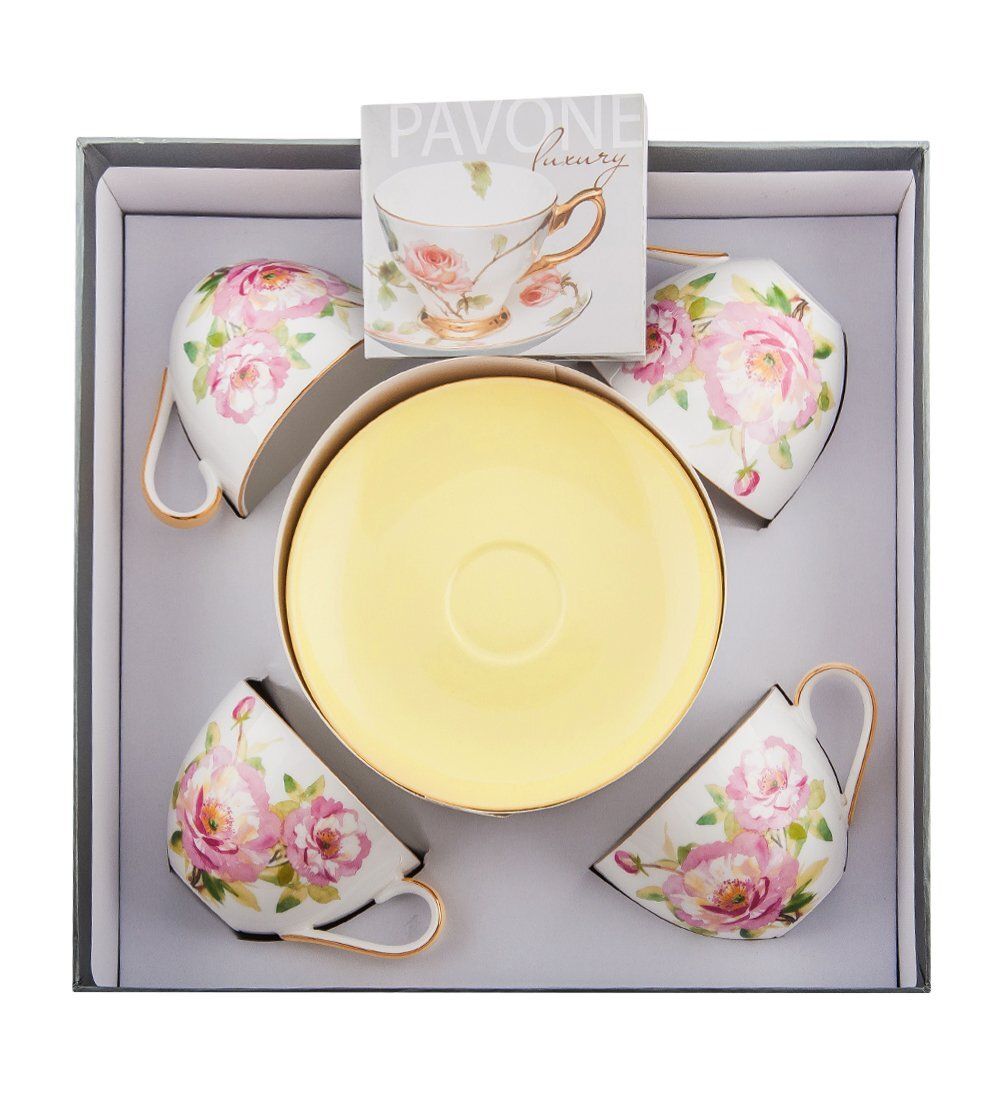 Pavone JK- 80 Чайный набор на 4 перс. «Пионы» (Torino Peony  )