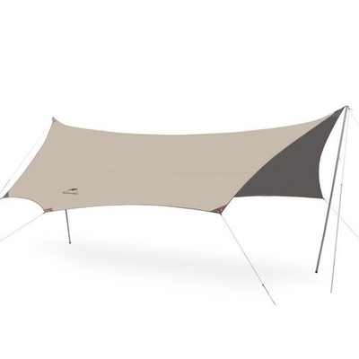 Тент Naturehike Yunxiao Canopy Lite CNK2350WS015, 150D, 500-390*380 см для кемпинга, светло-коричневый (с двумя стойками), 6976023926334