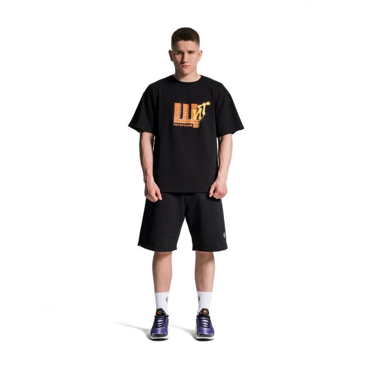 Футболка Питерский Щит Зомбоящик, черный