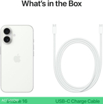 Смартфон Apple iPhone 16 128Gb A3287 белый (MYE93HN/A)