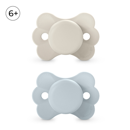 Набор пустышек Suavinex Wonder бежевый/голубой 6-18 мес, 2 шт