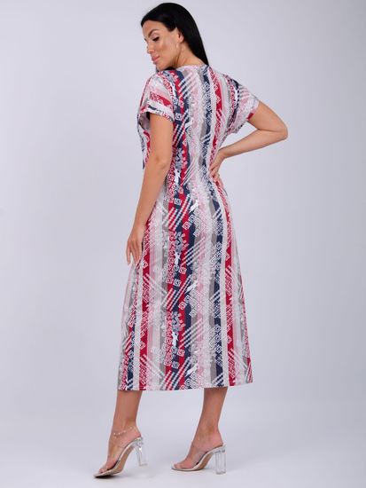 Платье красная абстракция большие размеры