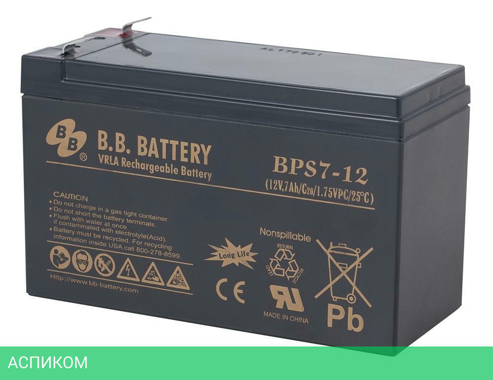 Аккумулятор для ИБП B.B. Battery BPS 7-12