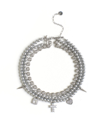 Чокер "Delicacy Shine" cotton pearl Dark Grey