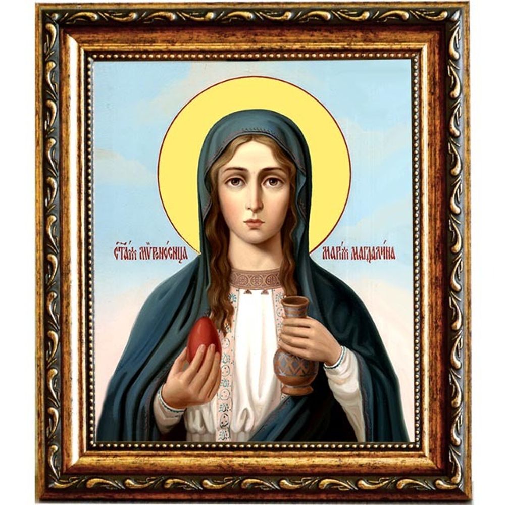Мария Магдалина Святая равноапостольная. Икона на холсте.