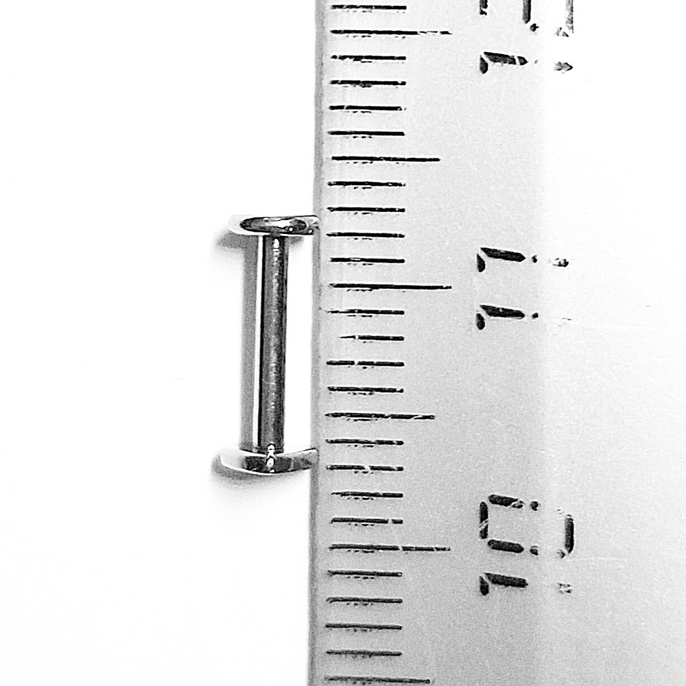 Серьга для пирсинга губы 8 мм "Сердечко", толщина 1,2 мм. Медицинская сталь. 1 шт