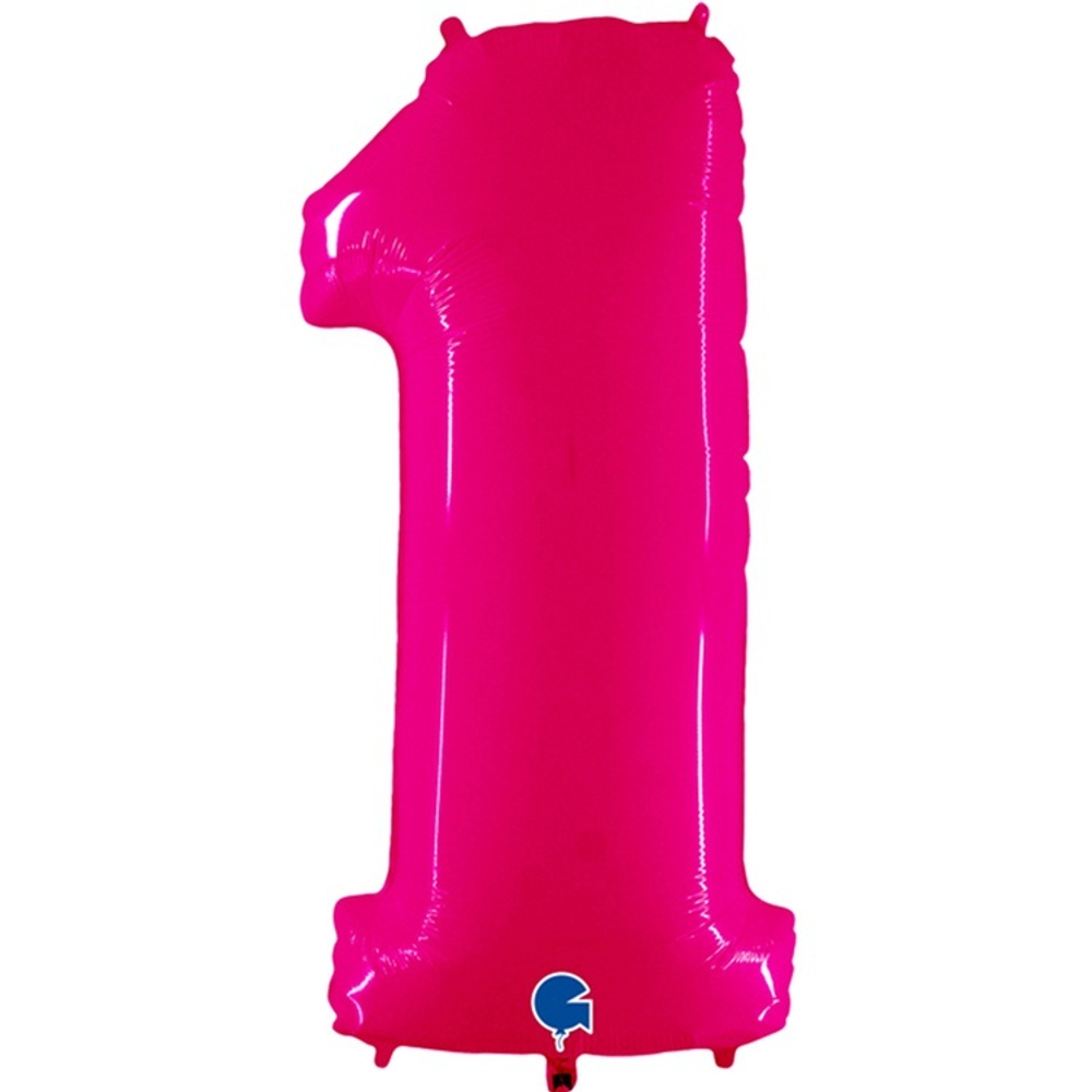Г ЦИФРА 1 40" Яркий Розовый