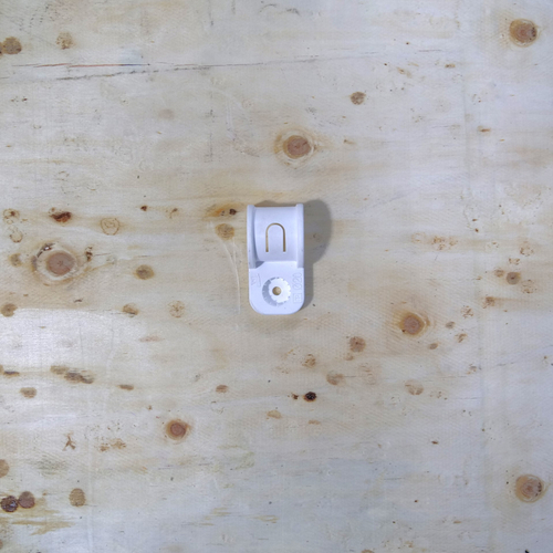 Крепеж-скоба (20 мм, белый, одностороняя, 100 шт/уп) для сантехнических труб для монтажных пистолетов