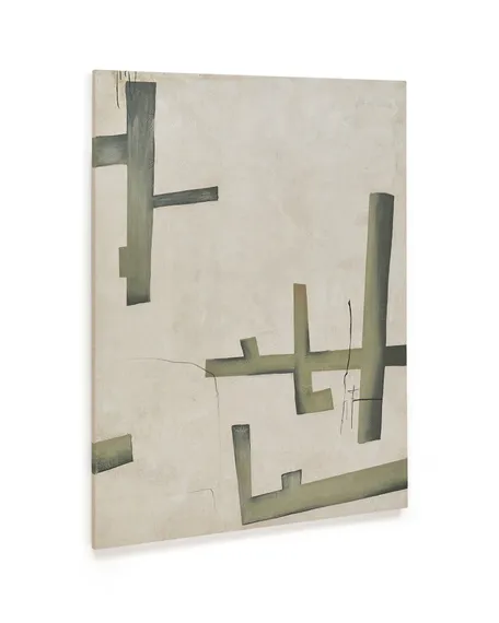 Fida Зеленый абстрактный холст 180 x 140 см